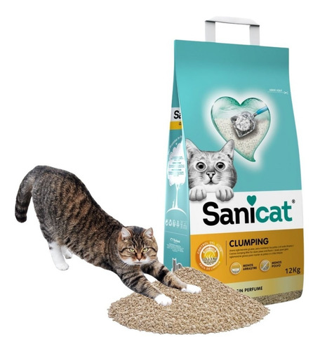 Imagen 9 de 9 de Sanicat Arena Sanitaria Gato Aglutinante 12kg/ Fauna Salud
