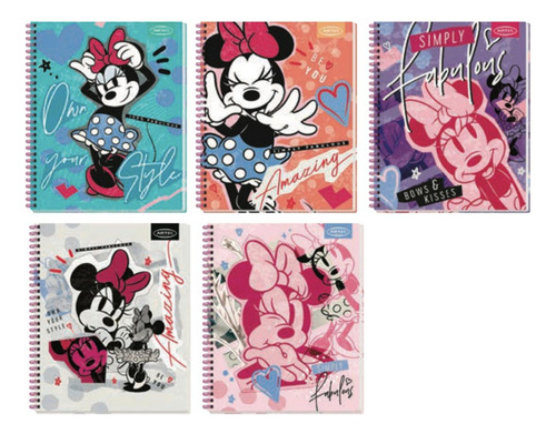 Pack 4 Cuadernos Minnie Marca Artel 150 Hojas 3 Materias