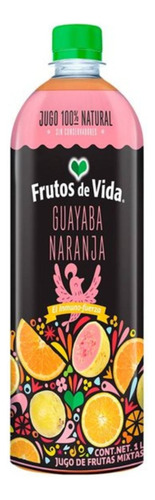 5 Pza Jugo De Guayaba Y Naranja Frutos De Vida 1 L