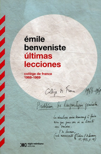 Libro Ultimas Lecciones. College De France 1968-1969