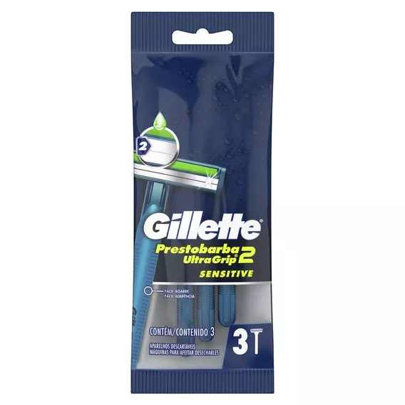 Máquina para afeitar Gillette Prestobarba UltraGrip2 Sensitive 3 u