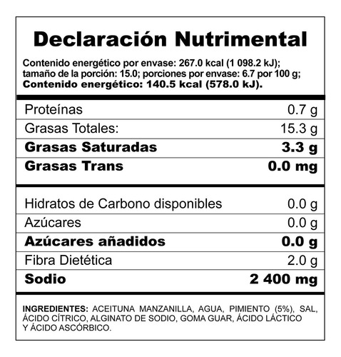 Aceitunas Búfalo Rellenas De Pimiento 190 G