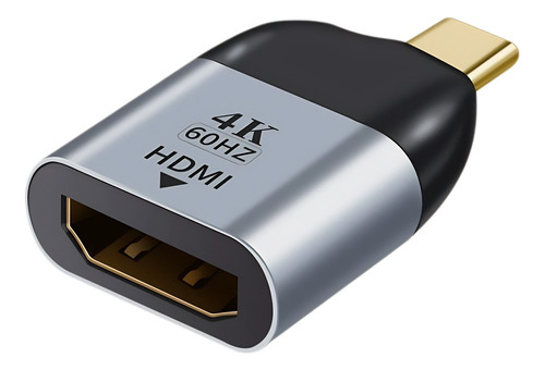 Adaptador Usb Tipo-c A Hdmi 4k @60hz Macbook Ipad Pro Laptop Gris