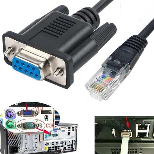 Cable Consola Serial Rs232 Db9 Hembra 9pines A Rj45 8pin
