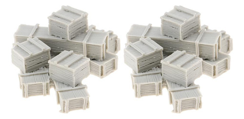2pcs Cajas De Simulación De Resina Paisajismo Ferrocarril