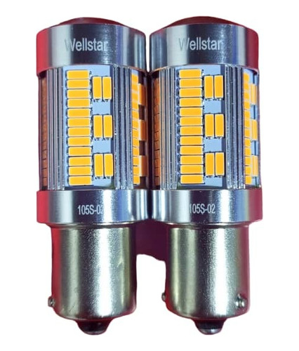 Bombillo 1 Contacto Naranja 500 Lumens 21w  Wellstar Bau15s