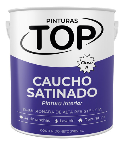 Pintura Top Seda Blanco  Caucho Satinado Clase A