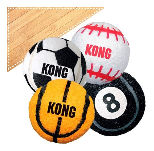 Kong Sport Balls Chica Paquete 3 Pelotas Para Perro