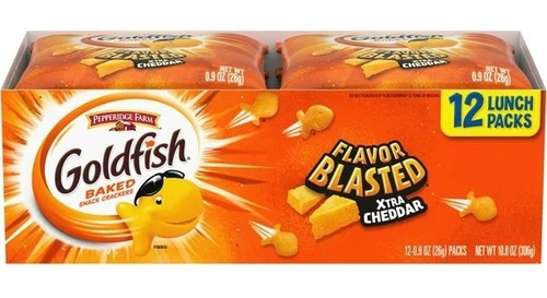 Galletas Goldfish Extra Queso Cheddar 12 Unidades Americana