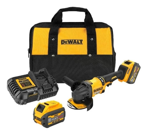 Esmeril Angular 4 1/2'' 60v Brushless Dewalt Dcg418t2-b2 Color Amarillo