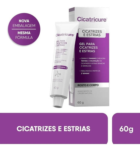 Cicatricure Gel Para Cicatrizes E Estrias 60g