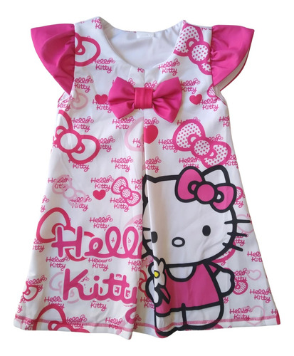 Vestido Batita Niña Casual Kitty Kuromi Amigos Moda