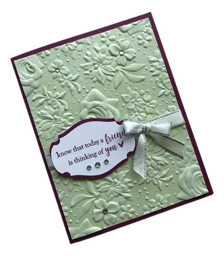 Carpeta Folder Grabado 3d Flores Rurales Texturiza Papel Scr