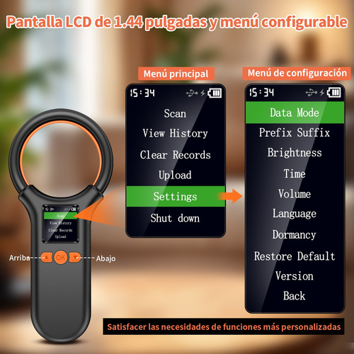 Lcd Recargable Escáner De Microchips Para Mascotas Kuiiyer
