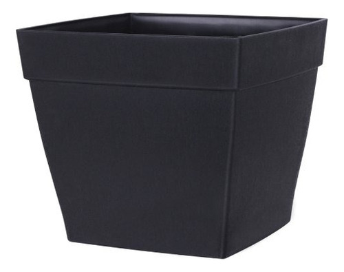 Dcn Plástico N361636 Armonía Patio Planter, Negro, De 16 Pu