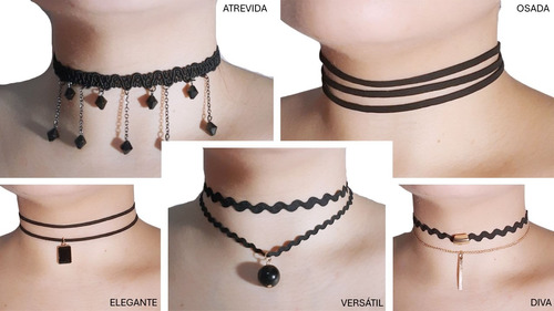 Gargantilla Choker Doble Aesthetic Punk Dama (pack De 3)