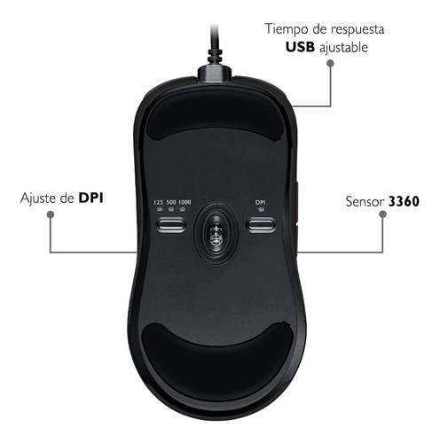Imagen 5 de 5 de Mouse Gamer Benq Zowie Fk1+-b Para Esports