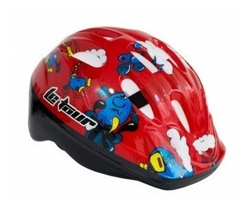 Casco Bicicleta Para Niños Letour Rojo Ajustable Alta Calid