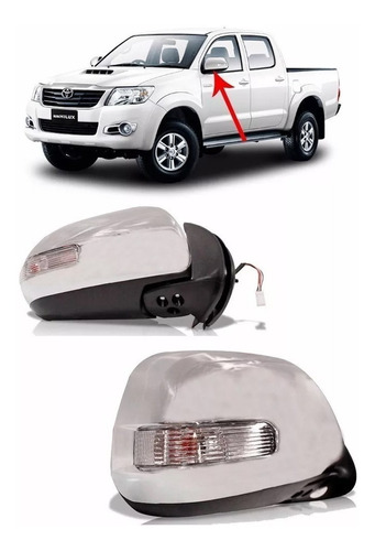 Espejo P/ Toyota Hilux 2012 13 14 2015 Electrico C/giro Crom