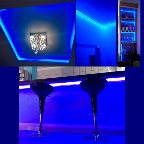 Fita Led 2835 Azul 300 Leds Rolo De 5m Dupla Face 12v Ip20