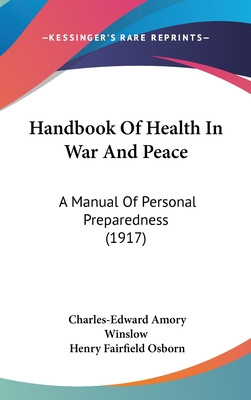 Libro Handbook Of Health In War And Peace: A Manual Of Pe...