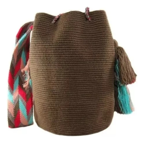 Mochila Wayuu Café Original Hecha A Mano