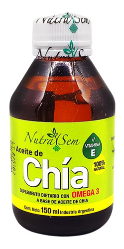 Aceite De Chia Natural Nutrasem - 150 Cc