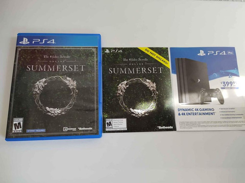 The Elder Scrolls Online Summerset Ps4 (Usado)