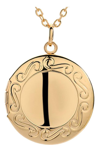 3 Pingente Foto Colar Medalhão Ouro