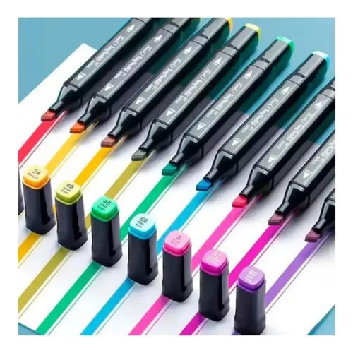 Marcadores X120 A Base De Alcohol Punta Doble Set De Arte