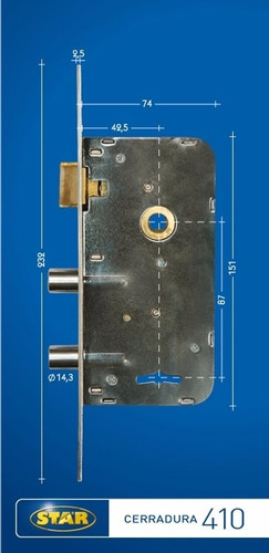 Cerradura Star 410 Garantia 6 Meses Cerrajeria Urbana