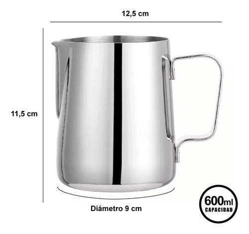 Barista Pitcher Jarra Leche Arte Latte 600cc Café Pettish