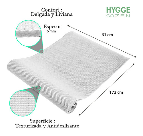 Mat Yoga Colchoneta Pilates Antideslizante Pvc 6mm + Correa