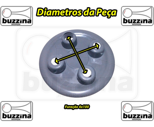 Imagem 6 de 7 de 4 Calota Miolo Tampa Strada Fiat Preto Fosco Roda De Ferro