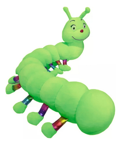Cuncuna Gusano Peluche Acolchado Para Bebe De 80cm Verde