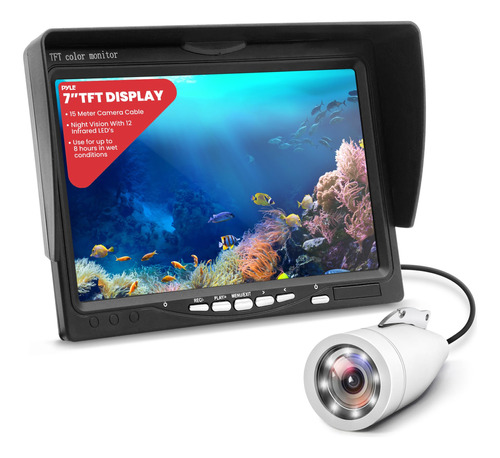 7 '' Camara Subacuatica Portatil De La Pesca Del Monitor Lcd