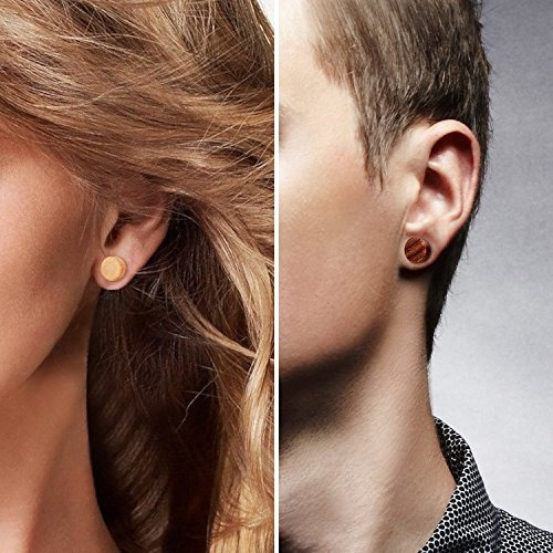 Carisma Aretes De Tuerca Estilo Tapones De Madera Para Hombr