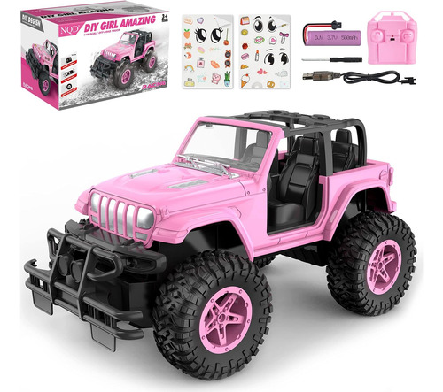 Juguete A Control Remoto Nqd Diseño Jeep Rosa