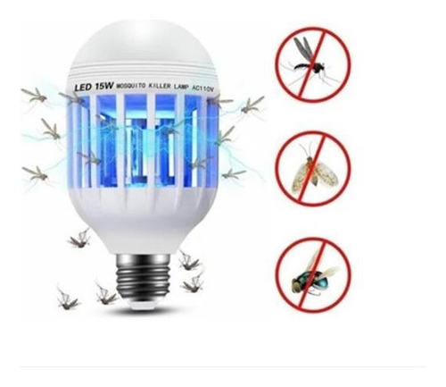 Lâmpada Repelente Eletrônico Mata Mosquito Dengue Luz