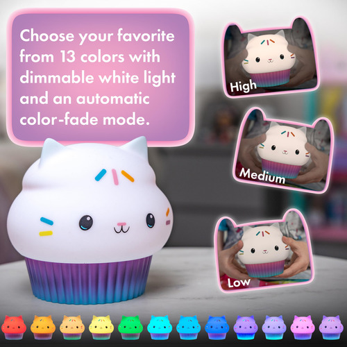Luz Nocturna Gabby S Dollhouse Cakey Cat Lámpara De Mesa Color De La Estructura Color De La Pantalla