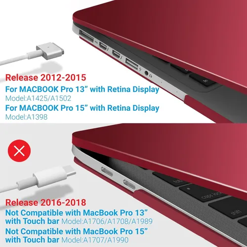 Ibenzer Funda Dura Con Teclado Para Macbook Pro 13 A1425 A15