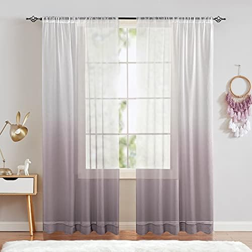 Jinchan Ombre Cortinas De Ventana Para Sala De Estar De 95 P