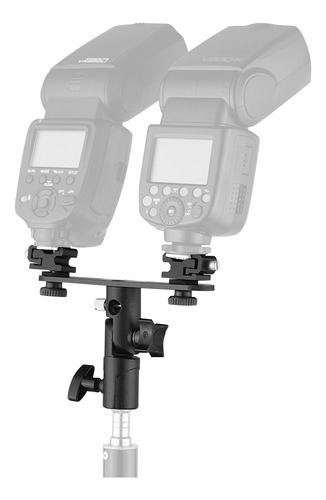 Flash Bracket Flash 3/8, Doble Soporte En Forma De T, Luz En