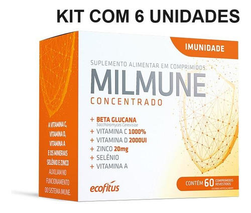 Kit Ecofitus Milmune Concentrado C/ 6un De 60 Comprimidos Cd
