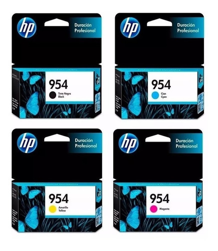 Cartuchos Hp 954 Colores + Negro Originales 8210 8710