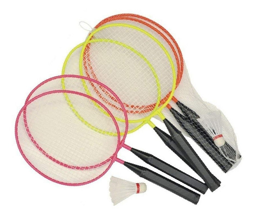 Imagen 5 de 10 de Raqueta Bádminton Juego 2 Unidades Incluye Pelotitas Winmax