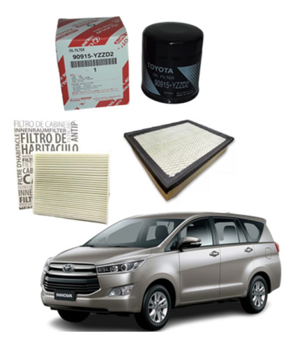 Kit Filtros Toyota Innova 2.7 Año 2017