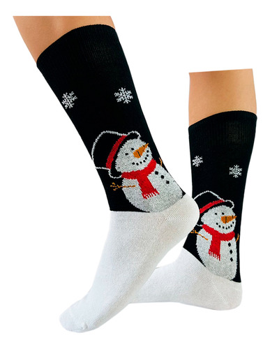 Calcetines Navideños Diseño De Muñeco De Nieve Feliz