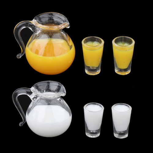 1/12 Dollhouse Miniatura Bebidas Botellas Tazas Utensilios