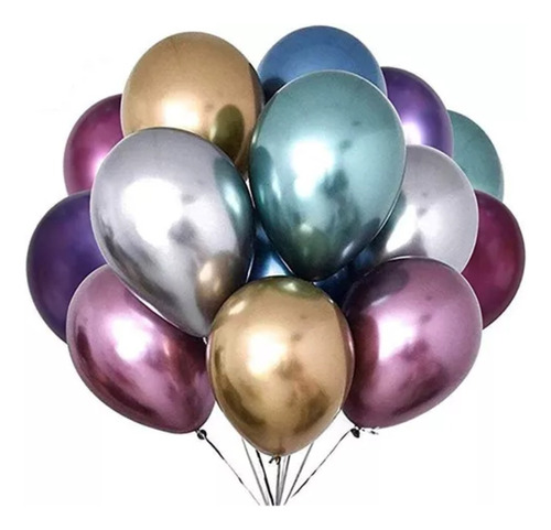 Globos Cromado Metalizado Chrome Bolsa X50u